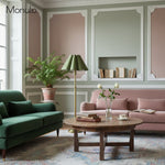Load image into Gallery viewer, Capirise Linen Buffet Table Lamp - Retro Linen Scalloped Shade Style
