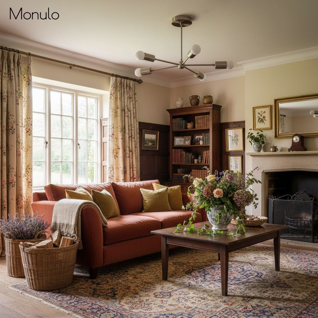 Mobilux Line Mid-Century Gold Sputnik Chandelier – Semi-Flush Geometric Brass Fixture