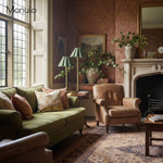 Load image into Gallery viewer, Capirise Linen Buffet Table Lamp - Retro Linen Scalloped Shade Style
