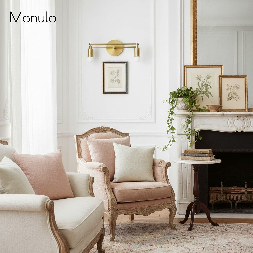 Mobilux Line Sleek Mehrkopf Badezimmer Wandleuchte – Designer Schminkspiegelwandleuchte mit Glasschirmen