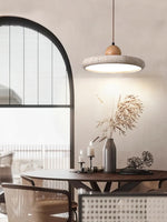 Load image into Gallery viewer, Modern Minimalist Travertine Frisbee Pendant Lamp
