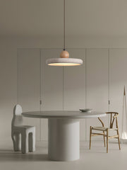 Modern Minimalist Travertine Frisbee Pendant Lamp