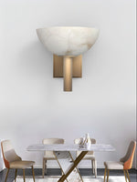 Load image into Gallery viewer, Modern Bowl Shade Marble Wall Sconce
