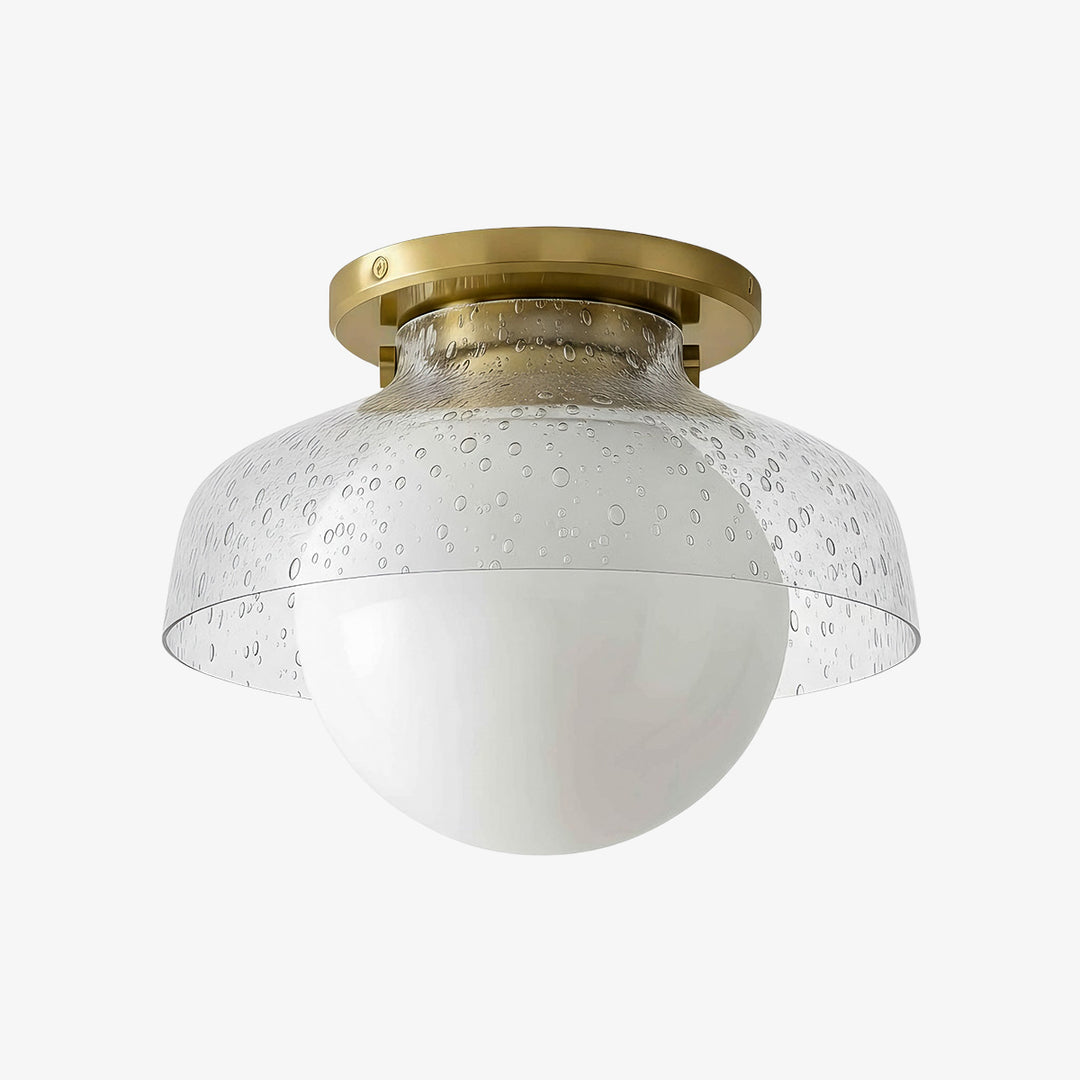 Hanton Aufputz-Deckenleuchte – Modernes minimalistisches Leuchtmittel mit Milchglas- und Metallschirm