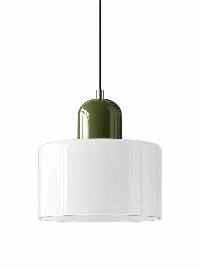 Suspension design moderne en verre cylindrique Verdoma pour cuisines et salles à manger