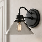 Bild in Gallery-Viewer laden, Aurenza Gebogene Arm Globe Wandlampe – Moderne Industrielle Wandleuchte für Badezimmer, Schlafzimmer und Flur