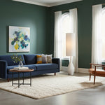 Cargar imagen en el visor de la Galería, Lámpara de pie moderna de cerámica orgánica Lumera - Forma escultórica asimétrica y luz ambiental para dormitorio