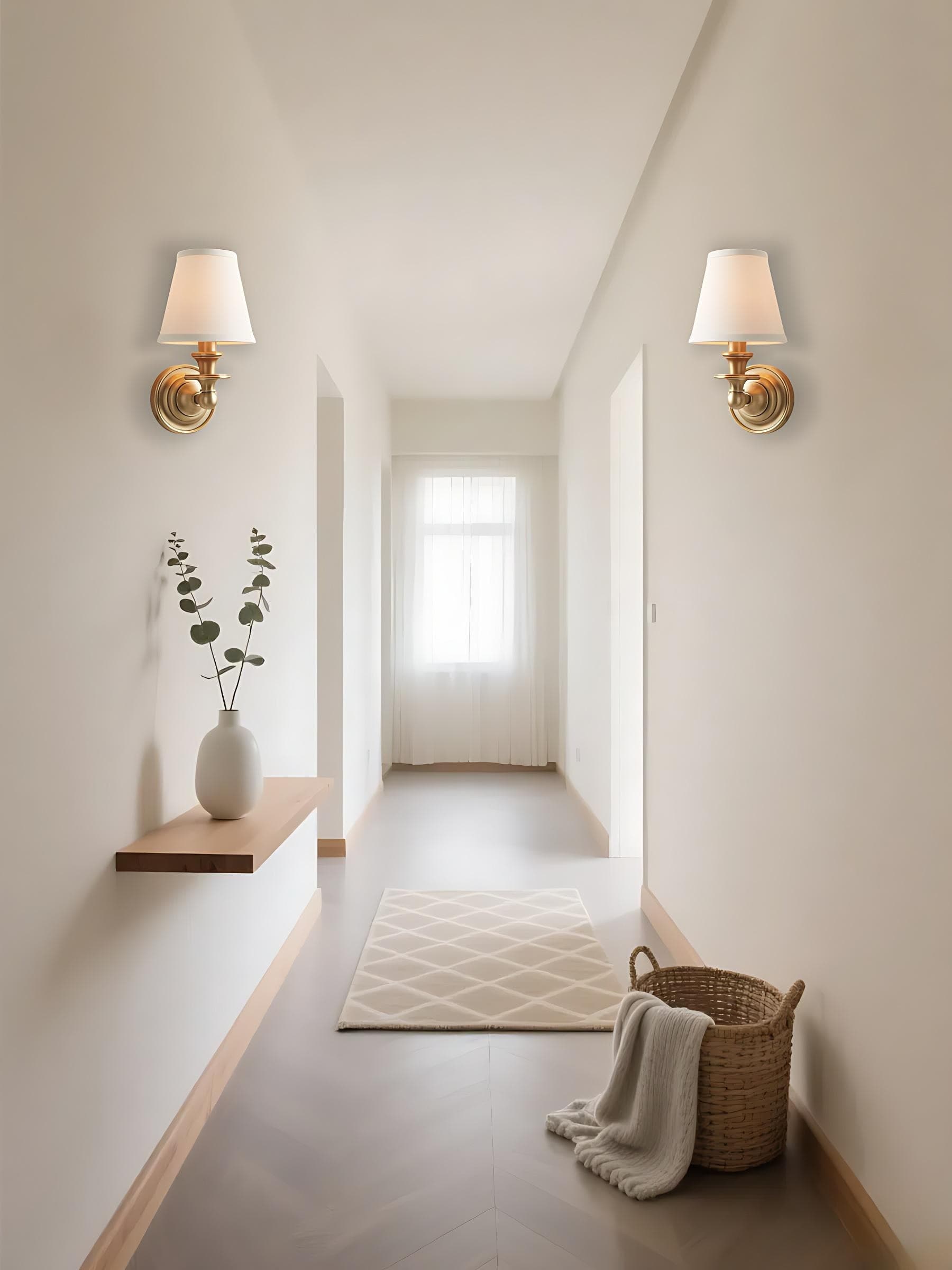 Aplique de pared con pantalla de tambor: lámpara de tela para una iluminación acogedora y rústica 