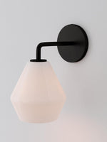 Load image into Gallery viewer, Merin Glass Wall Sconce - Modern Metal Frame for Ambient Lighting

