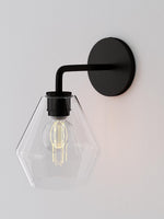 Load image into Gallery viewer, Merin Glass Wall Sconce - Modern Metal Frame for Ambient Lighting
