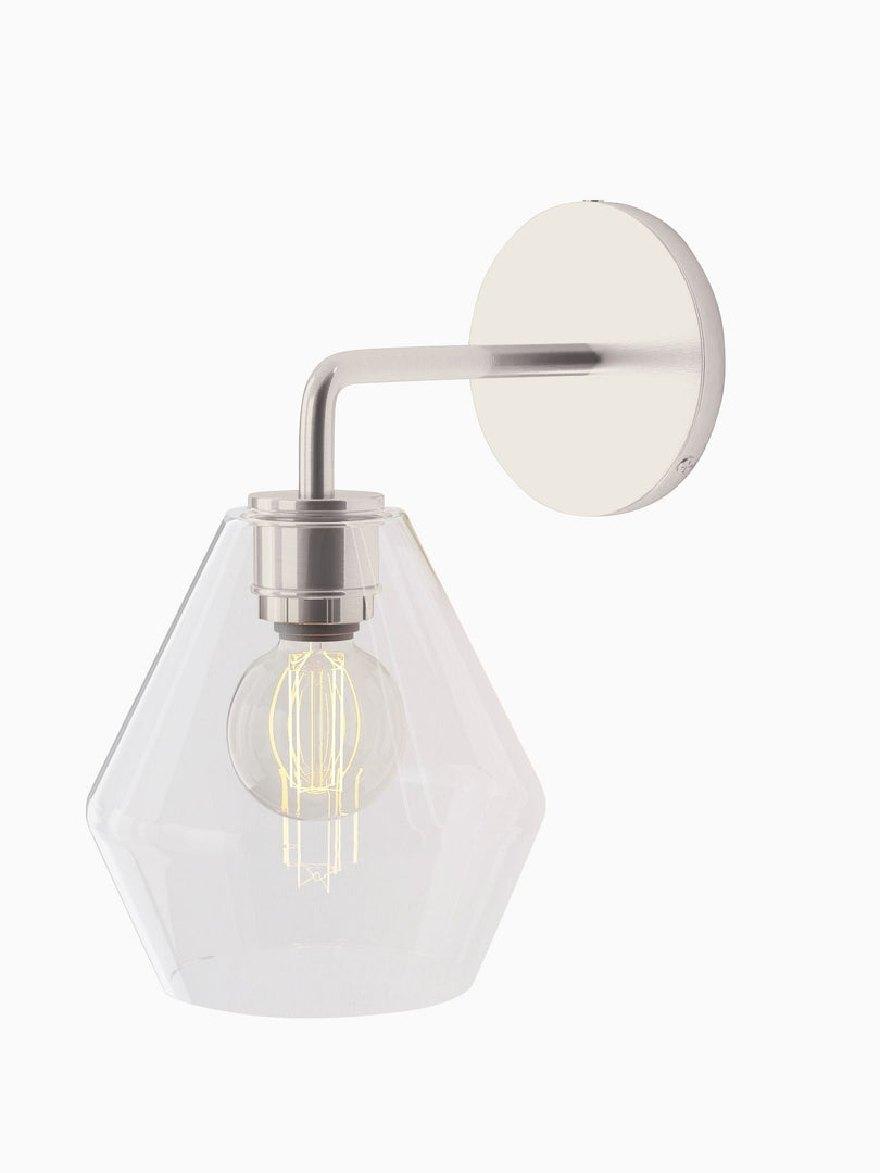 Merin Glass Wall Sconce - Modern Metal Frame for Ambient Lighting