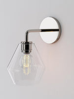 Load image into Gallery viewer, Merin Glass Wall Sconce - Modern Metal Frame for Ambient Lighting
