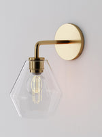 Load image into Gallery viewer, Merin Glass Wall Sconce - Modern Metal Frame for Ambient Lighting
