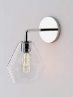 Load image into Gallery viewer, Merin Glass Wall Sconce - Modern Metal Frame for Ambient Lighting
