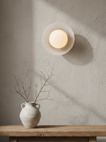 Load image into Gallery viewer, Elorina Bowl Wall Sconce – Elegant Brass And Glass Round Wall Fixture
