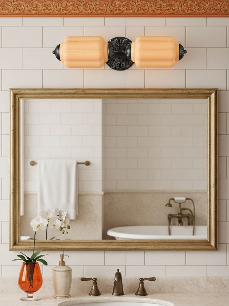 American Vintage Glas Laterne Geformt Horizontal Eloise Wandlampe