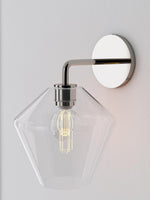 Load image into Gallery viewer, Merin Glass Wall Sconce - Modern Metal Frame for Ambient Lighting
