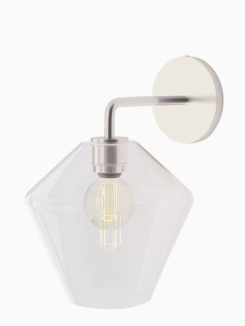 Merin Glass Wall Sconce - Modern Metal Frame for Ambient Lighting