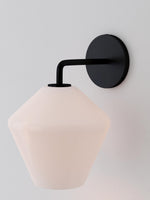 Load image into Gallery viewer, Merin Glass Wall Sconce - Modern Metal Frame for Ambient Lighting
