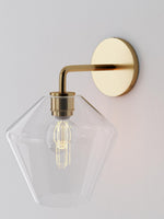 Load image into Gallery viewer, Merin Glass Wall Sconce - Modern Metal Frame for Ambient Lighting
