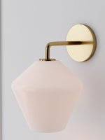 Load image into Gallery viewer, Merin Glass Wall Sconce - Modern Metal Frame for Ambient Lighting
