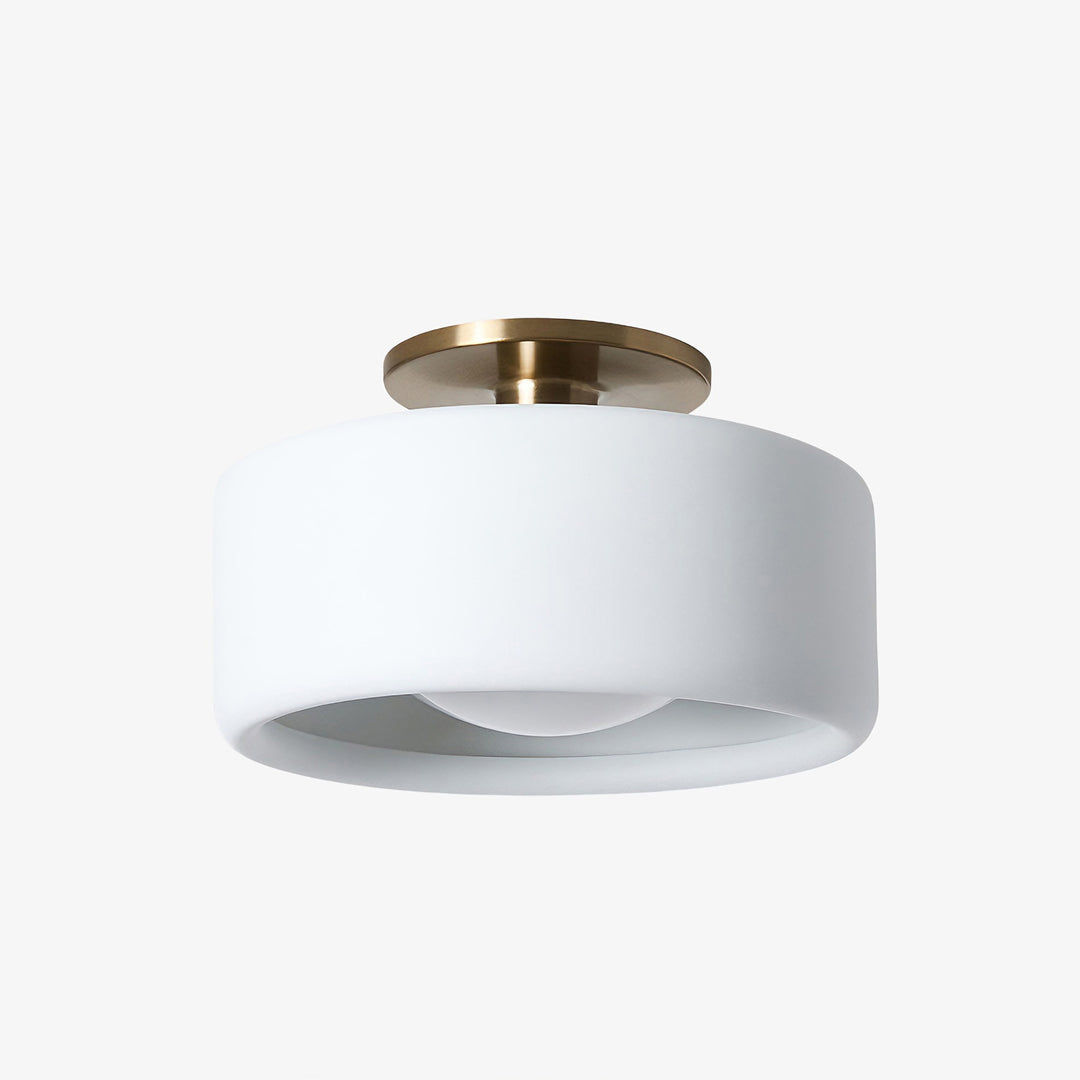 Cerova Porcelain Flush Mount Ceiling Light – Modern Low-Profile Fixture
