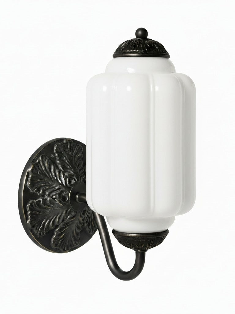 Applique murale vintage en verre laiteux pour chevet, couloir, Eloise 