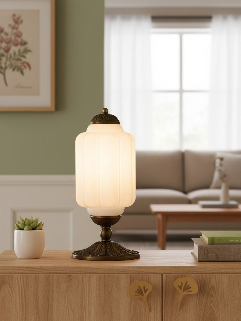 Vintage Glas Eloise Tischlampe
