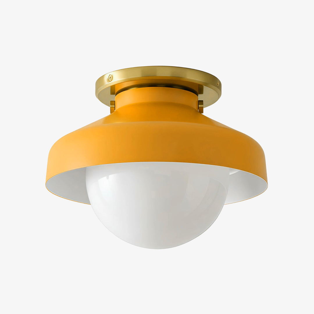 Hanton Aufputz-Deckenleuchte – Modernes minimalistisches Leuchtmittel mit Milchglas- und Metallschirm