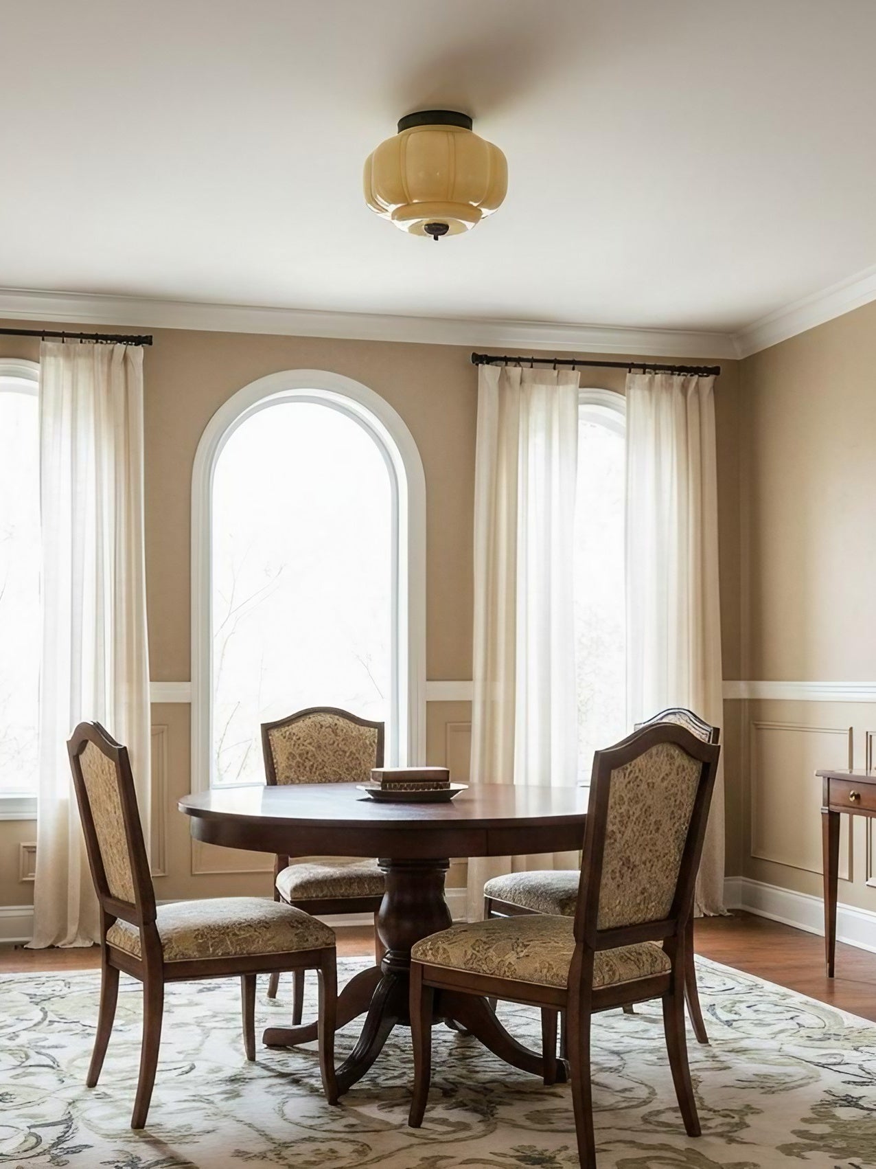 Retro Milk Semi Flush Mount Eloise Ceiling Light