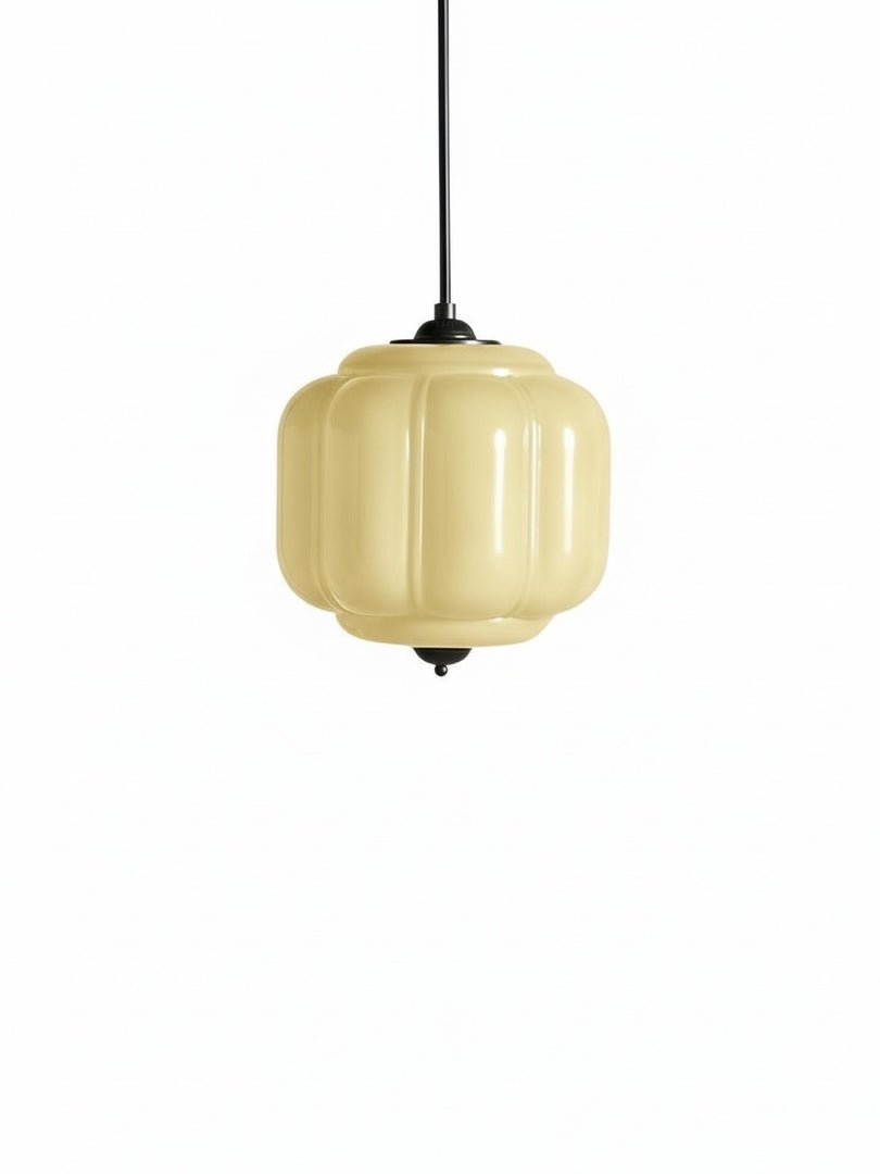 American Vintage Cream Glass Shade Shaped Eloise Chandelier