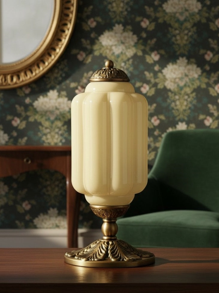 Vintage Glas Eloise Tischlampe