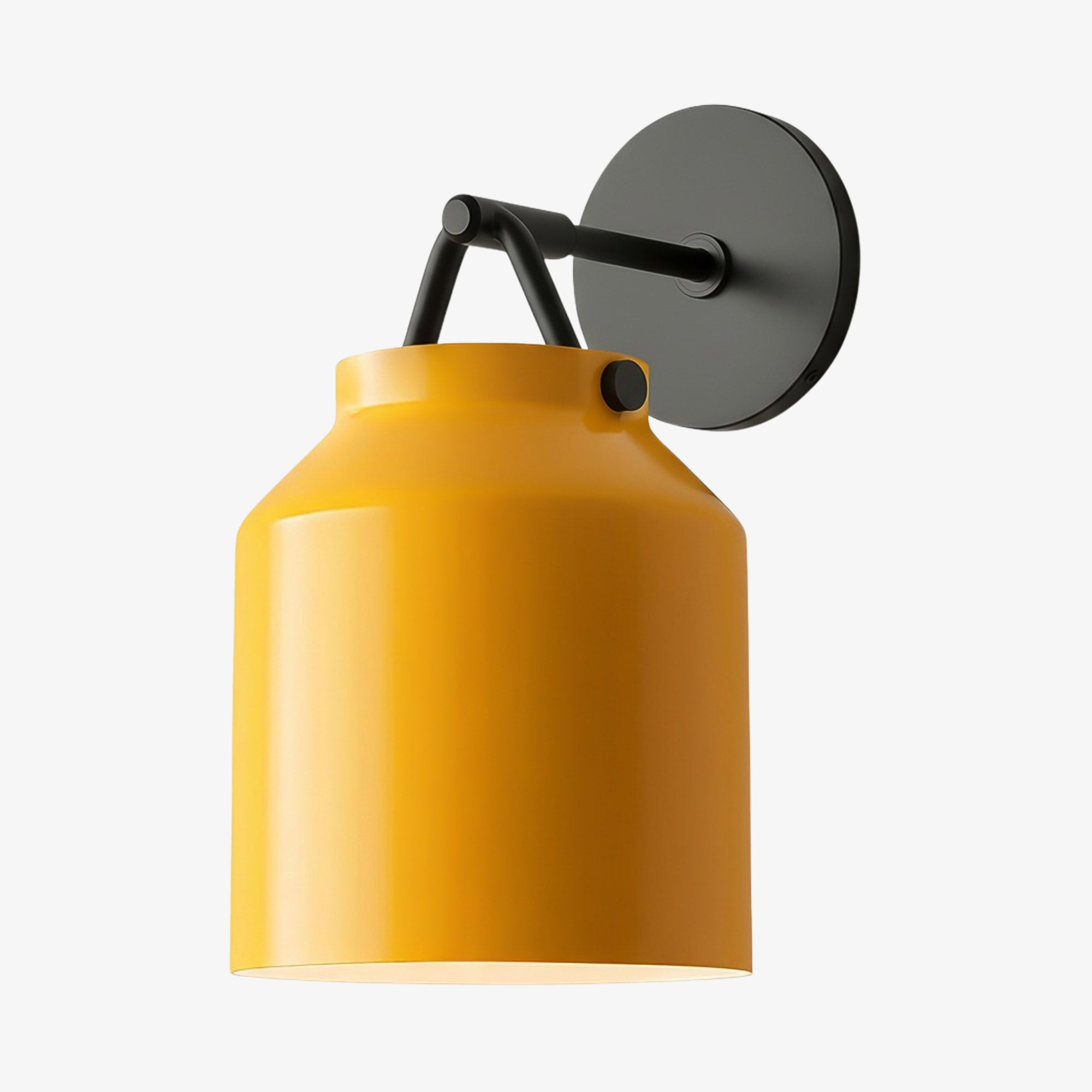 Hanton Minimalistische Wandleuchte – Vintage Milchglas-Wandleuchte mit Metallakzent